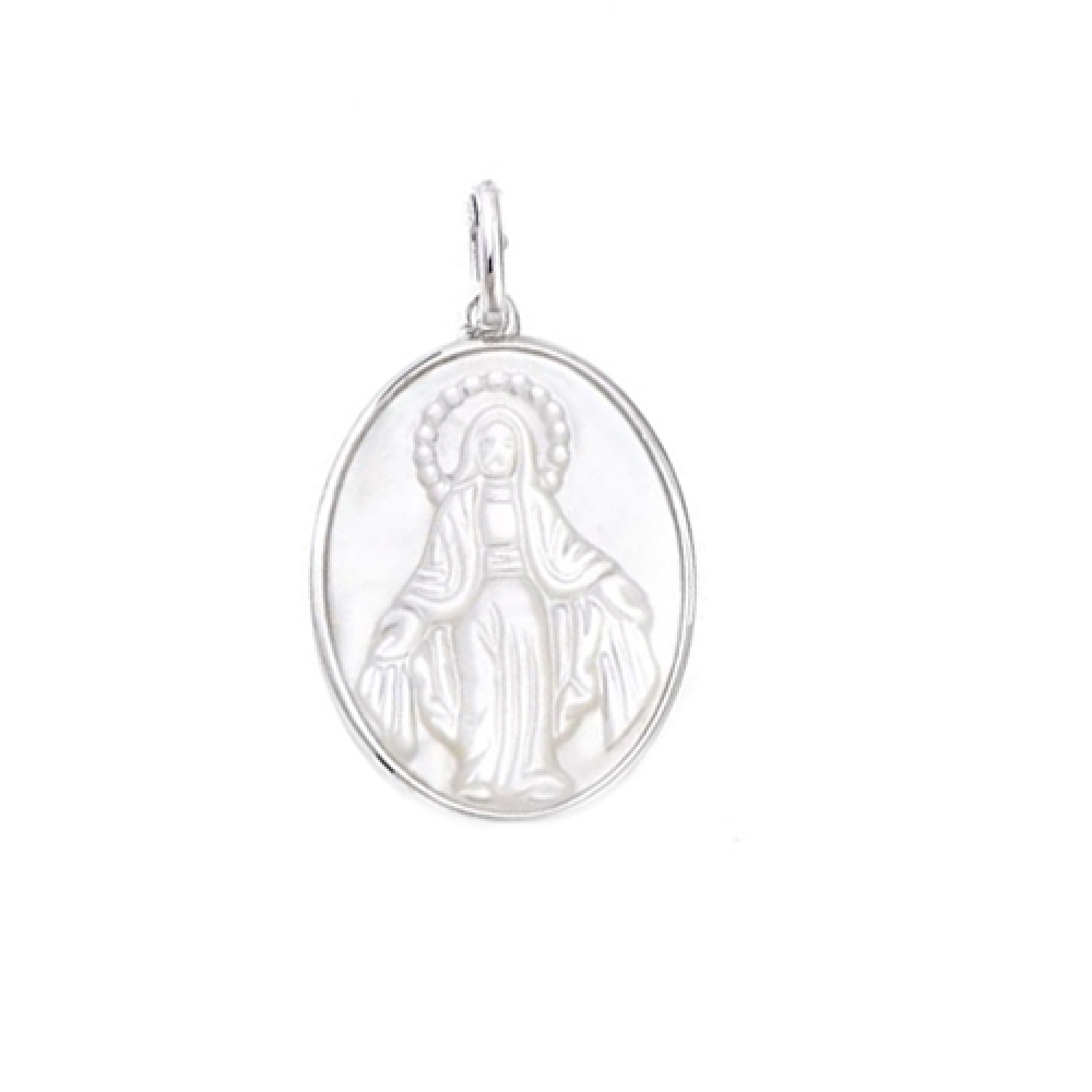 eurosilver - Médaille Nacre Vierge Marie Argent 9970130