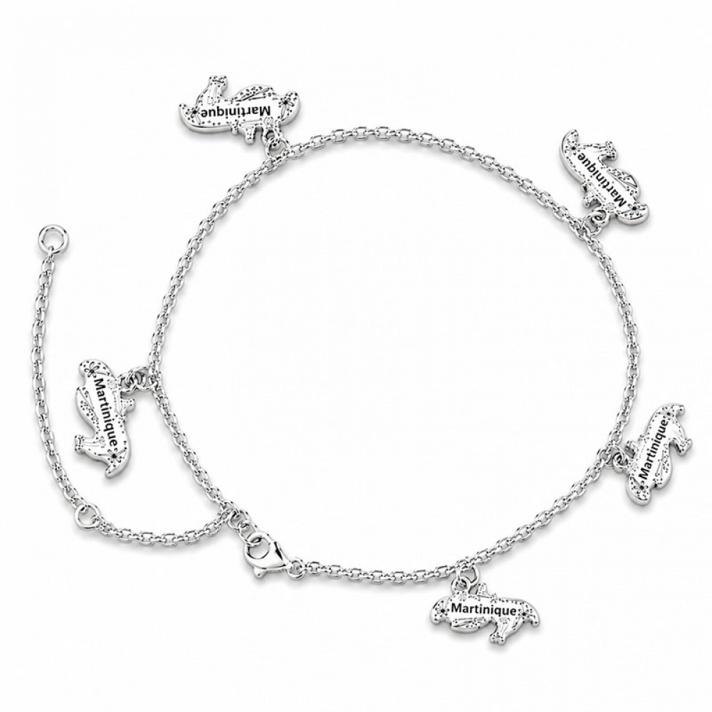 eurosilver - Chaîne de Cheville Argent Martinique 17042