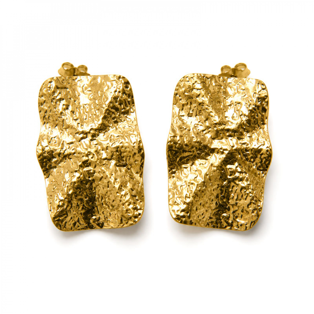 eurosilver - Boucles d'oreilles Martelées Plaqué Or 3339146903