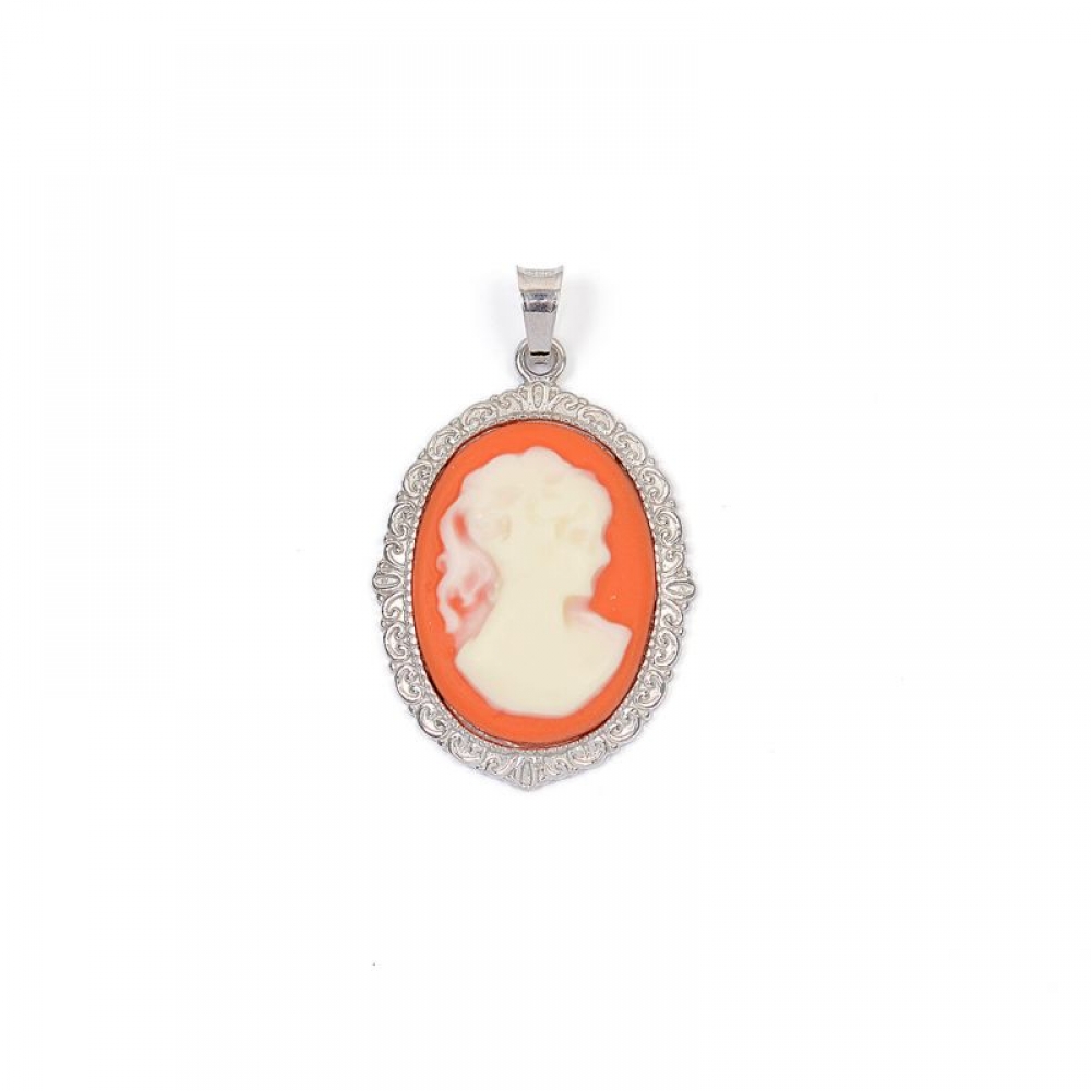 eurosilver - Pendentif Argent Camée Orange GM 119707610