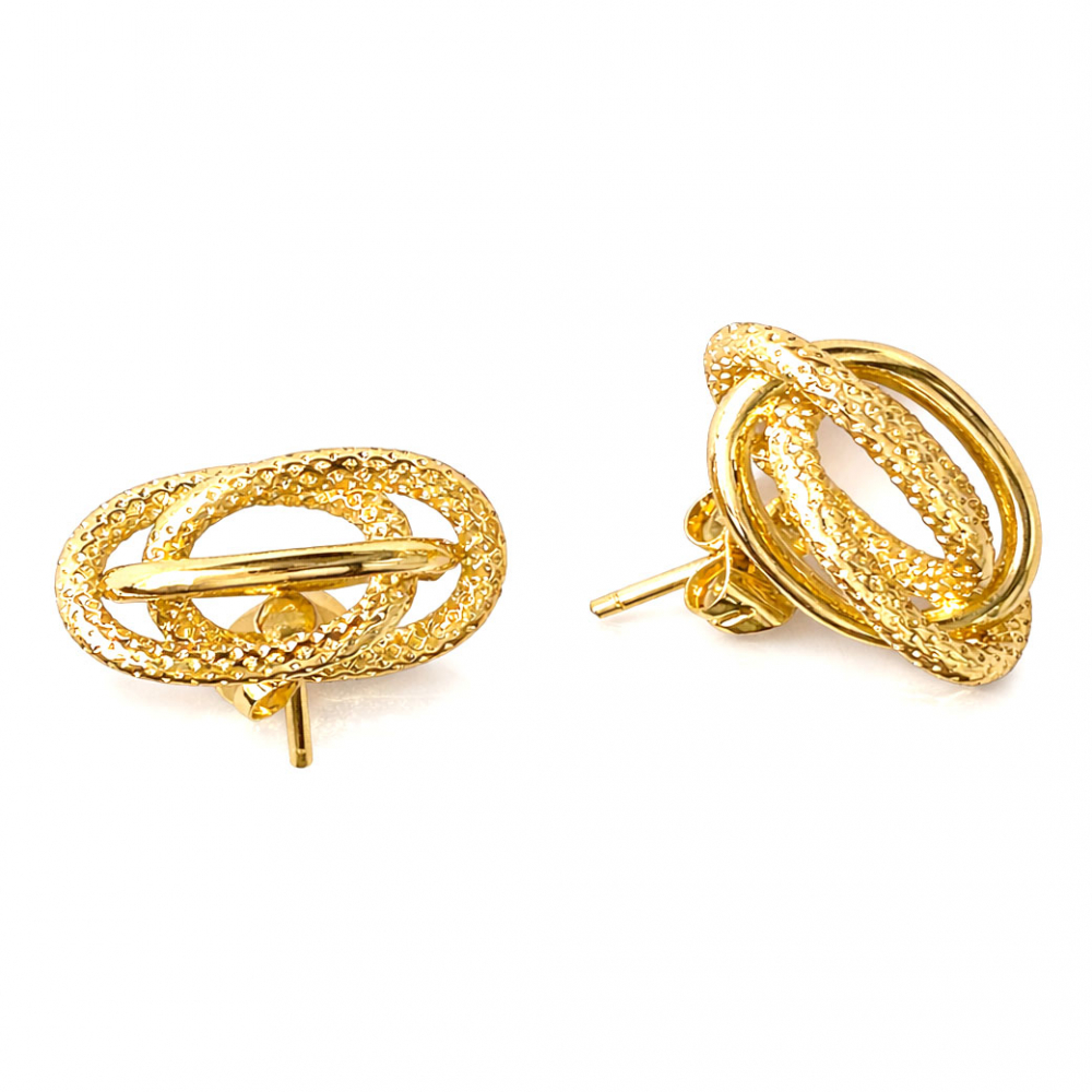 eurosilver - Boucle d'oreille Plaqué Or Striée 3903513