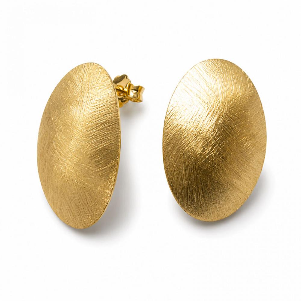 eurosilver - Boucles d'oreilles Ovales Plaqué Or 3339012