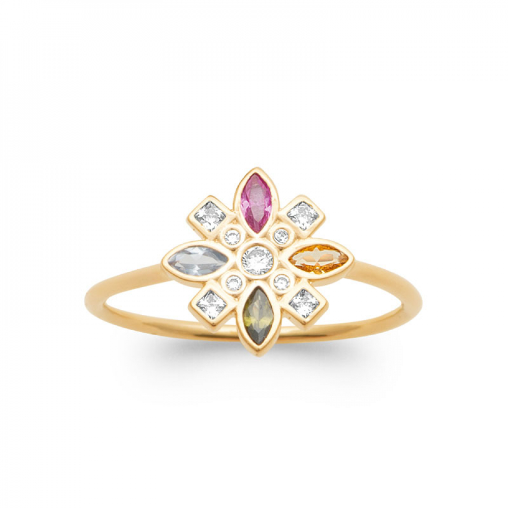 eurosilver - Bague Plaqué Or Multicolore 77959105