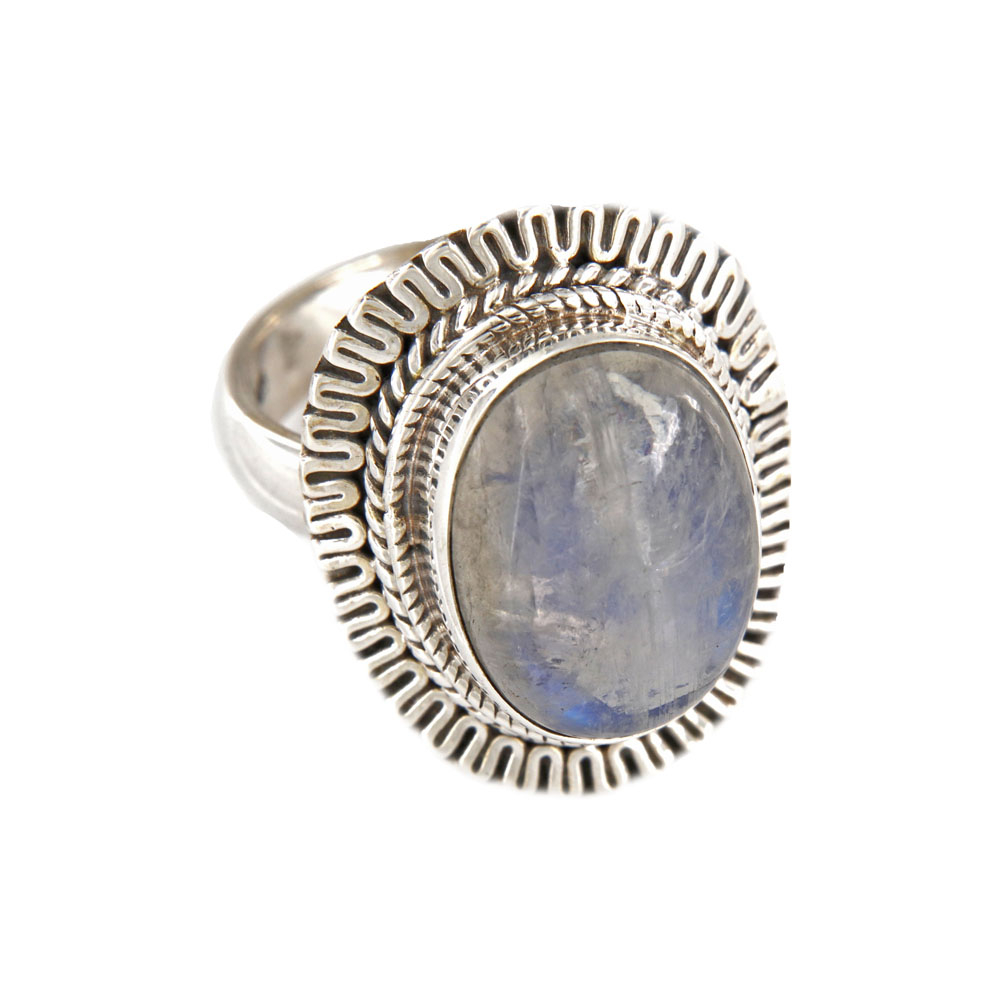 eurosilver - Bague Argent Ajustable Pierre de Lune GM 2377007