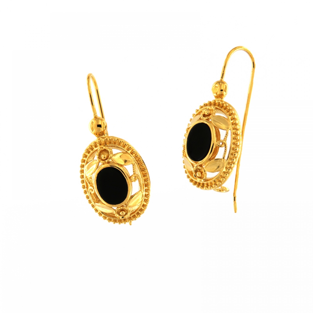 eurosilver - Boucles d'oreille Onyx Ajouré PM 1393851