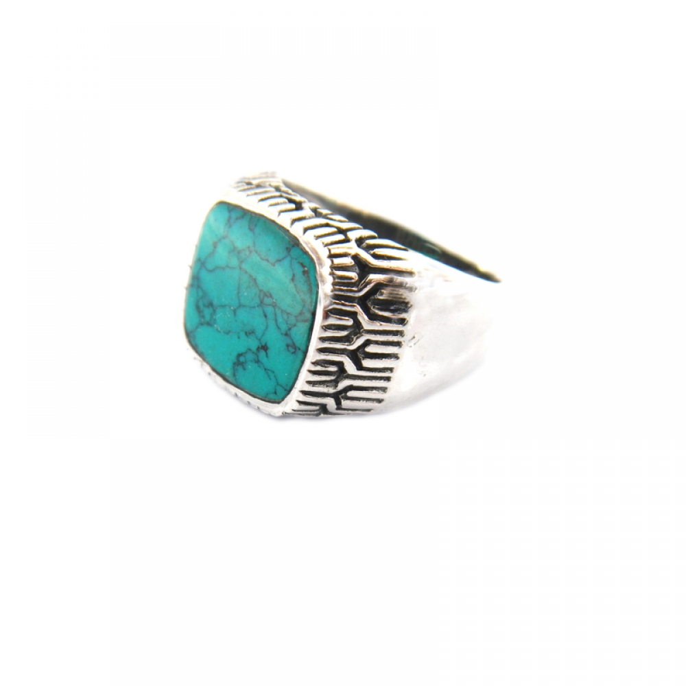 eurosilver - Bague Homme Turquoise