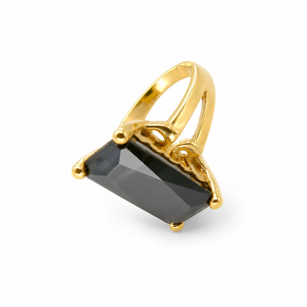 eurosilver - Bague Plaqué Or Rectangulaire 17950789