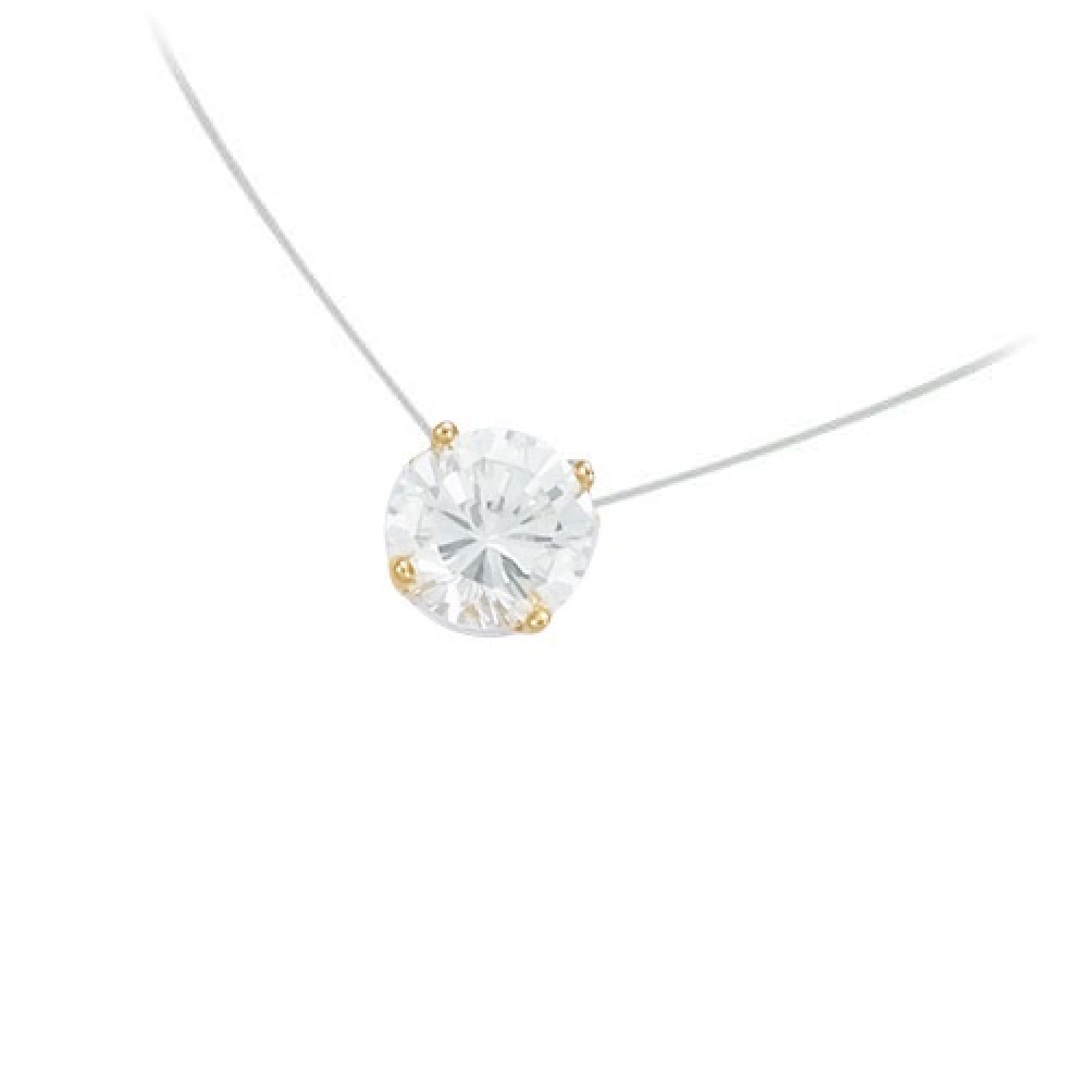 eurosilver - Collier Fil Nylon Solitaire Griffé 7mm 96952262/7