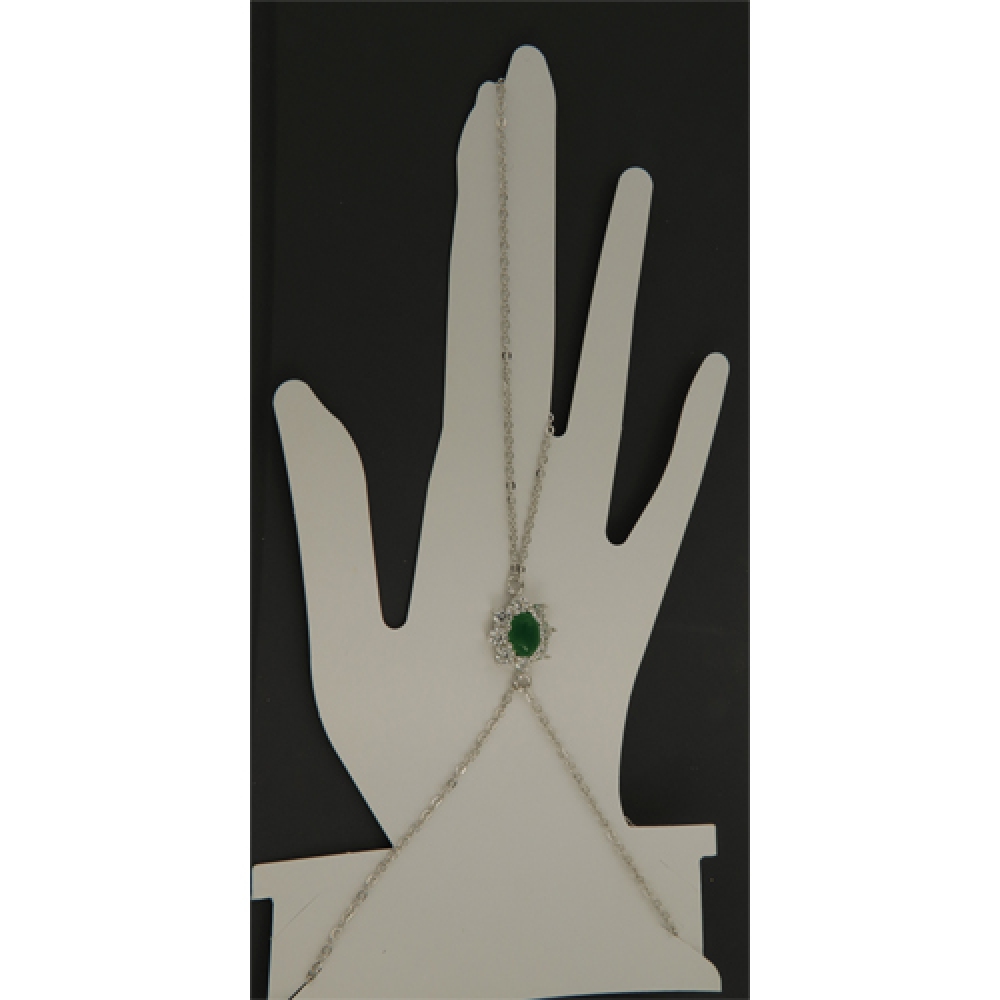 eurosilver - Bracelet Bague Marquise Jade Argent 1175093