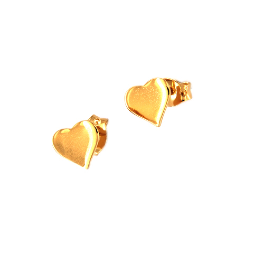 eurosilver - Boucles d'oreilles Coeur Plaqué Or 1390791