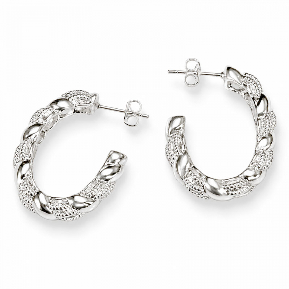 eurosilver - Créoles Tressées Argentées 31853903