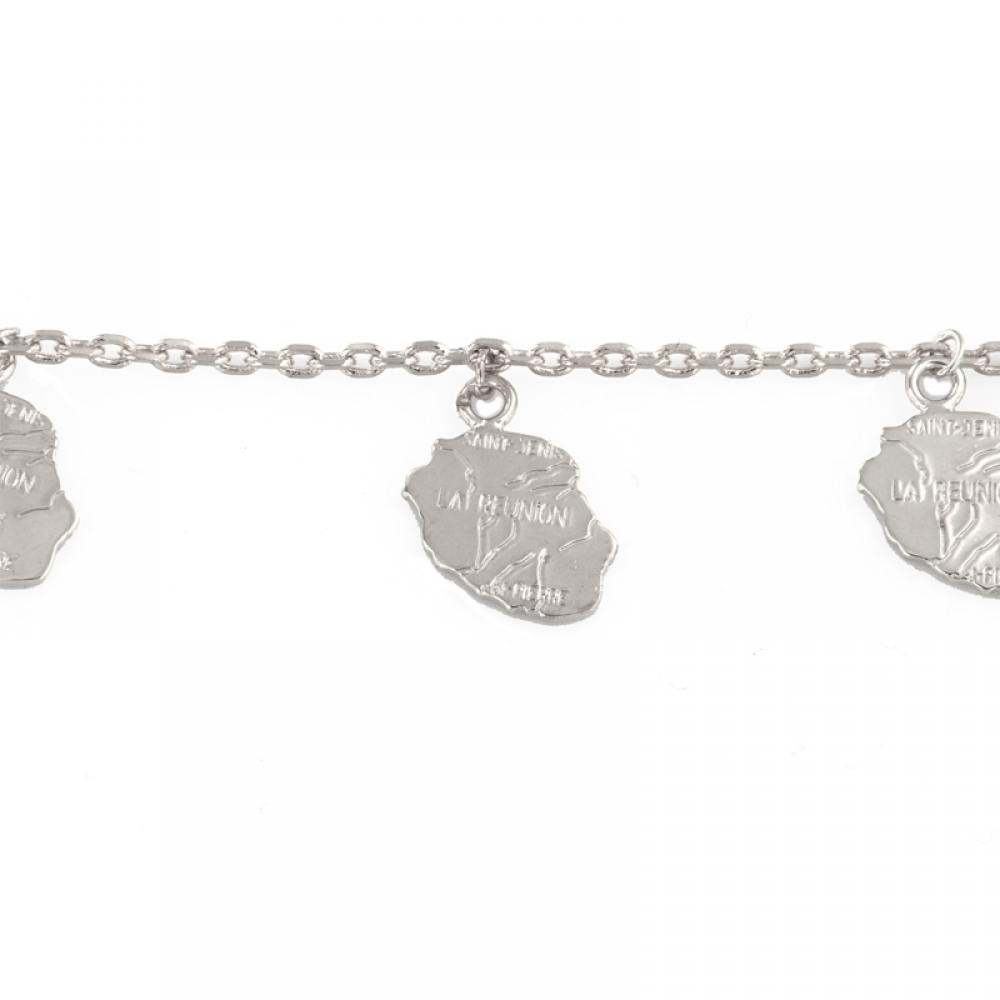 eurosilver - Brac Argenté La Réunion 5 breloques 917056