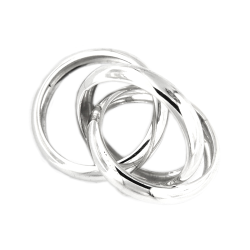 eurosilver - Bague Argent 3 Anneaux