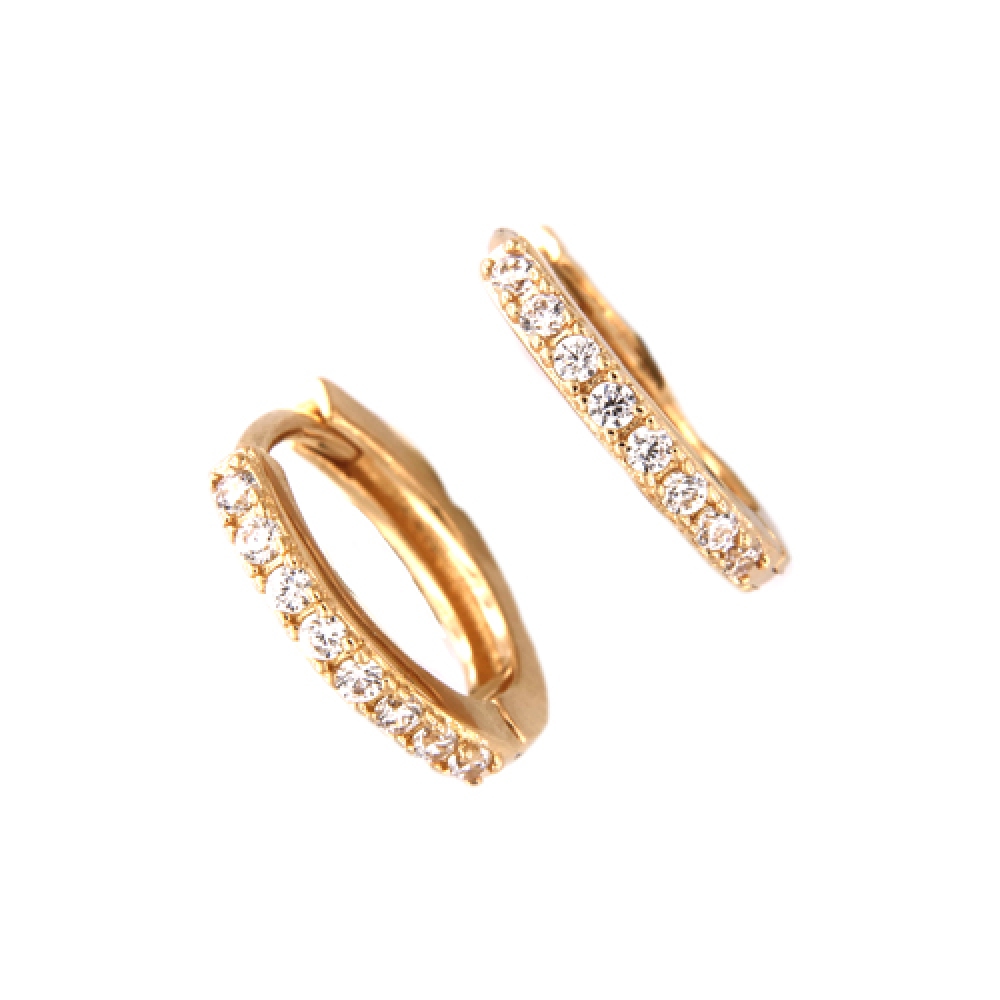 eurosilver - Créole Plaqué Or OZ 12mm 13952034