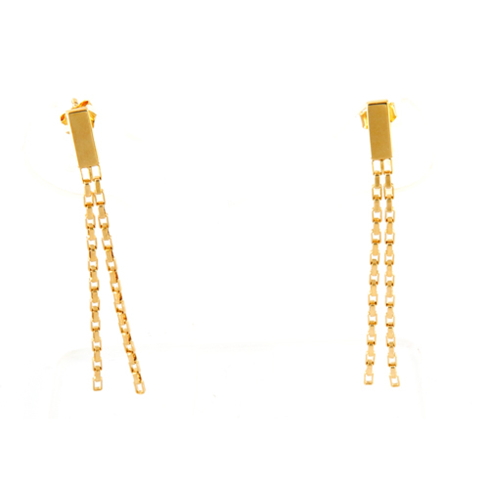eurosilver - Boucles d'oreilles Pendante Plaqué Or 73909030