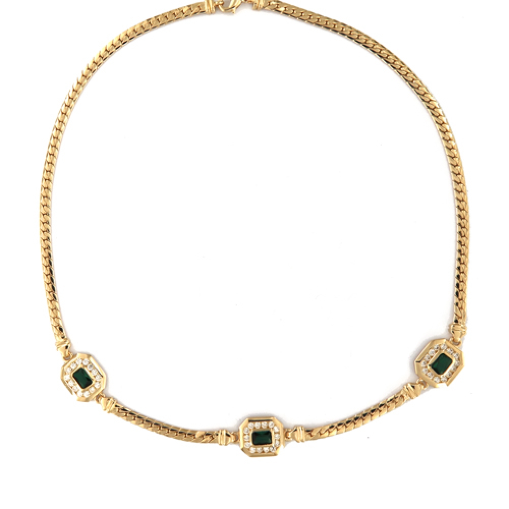 eurosilver - Collier Plaqué Or Octogonal OZ