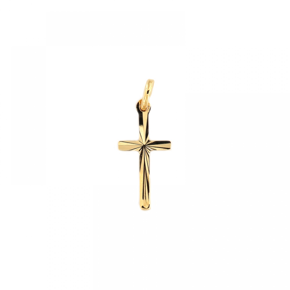 eurosilver - Pendentif Croix Diamanté Plaqué Or 99906743