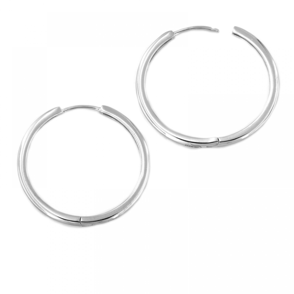 eurosilver - Créole Argent à Clip 2mm 3703499