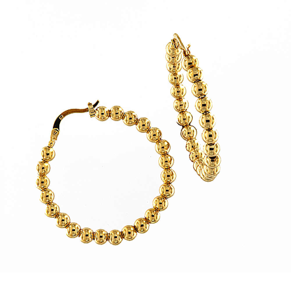 eurosilver - Créole Boule 4mm Plaqué Or 647915