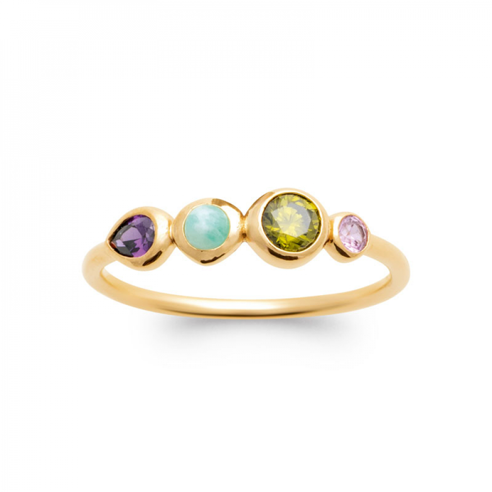 eurosilver - Bague Plaqué Or Multicolore 779500205