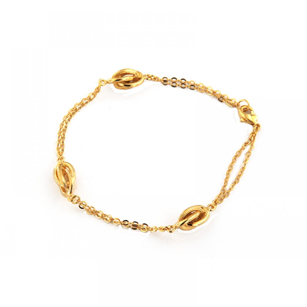 eurosilver - Bracelet Plaqué Or 3 Eléménts 119003/3