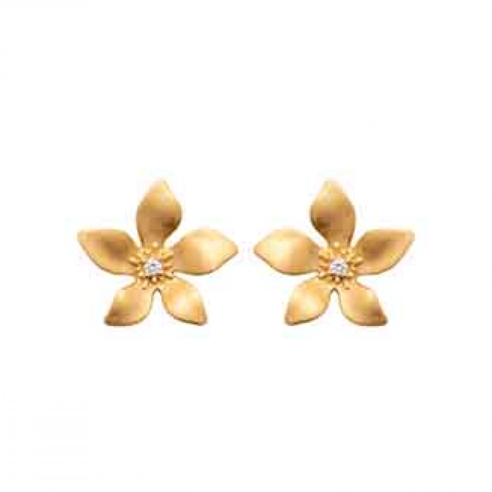 eurosilver - Boucles d'oreille Fleur