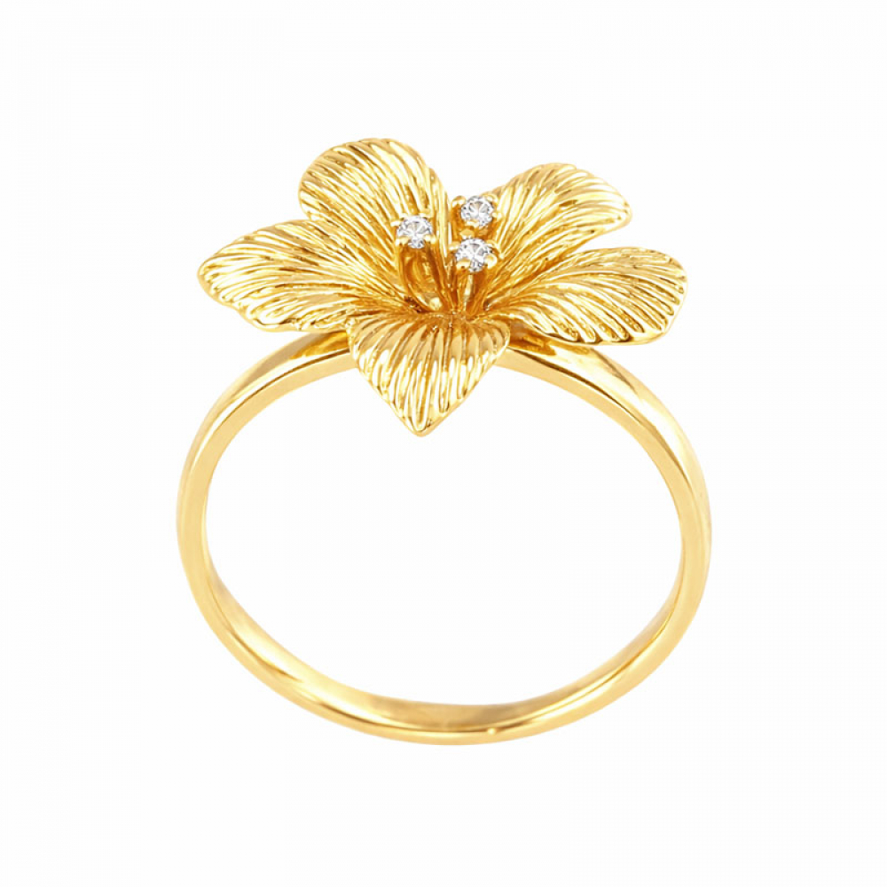 eurosilver - Bague Plaqué Or Fleur 97950260