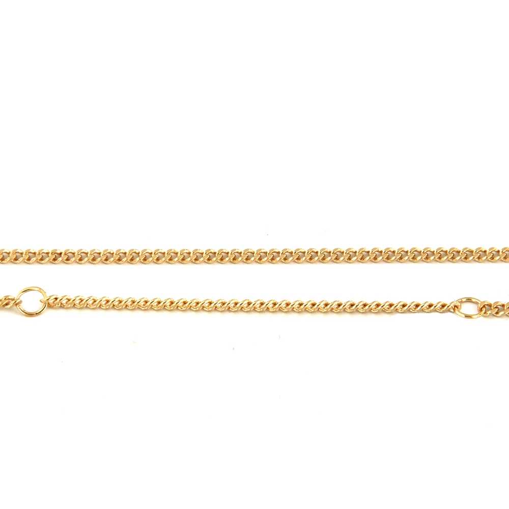 eurosilver - Chaine Gourmette Plaqué Or 2mm 16960