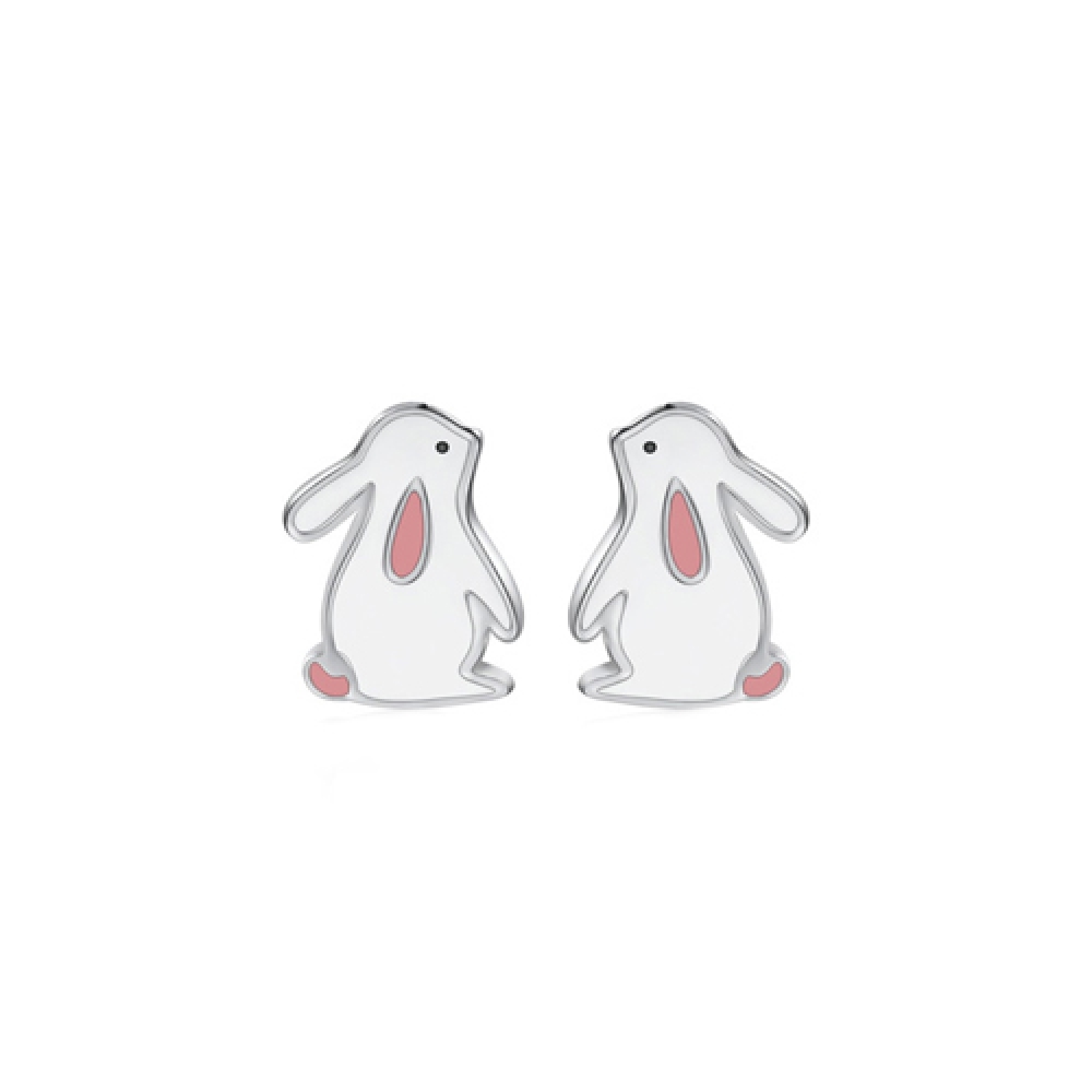 eurosilver - Lapin Boucles d'oreilles Enfant Argent