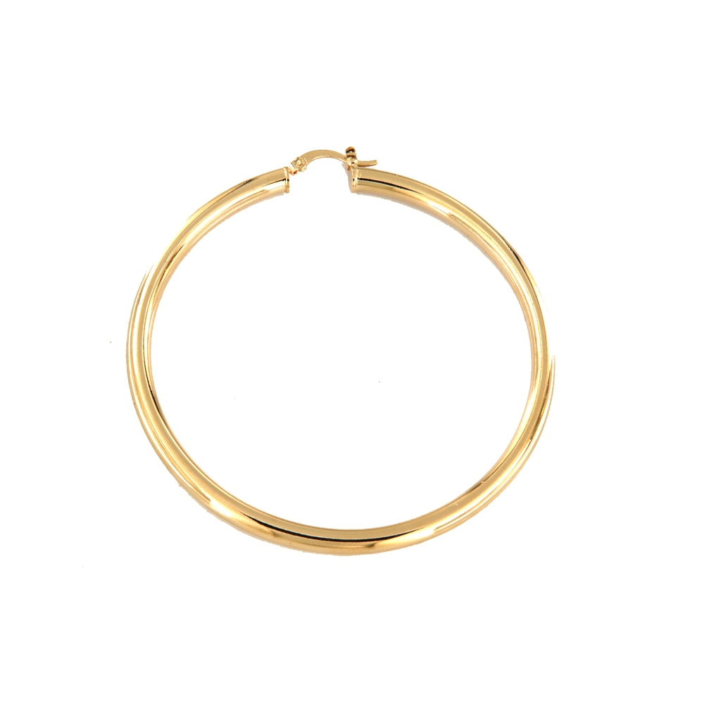 eurosilver - Créole Tube 4mm Plaqué Or 638028