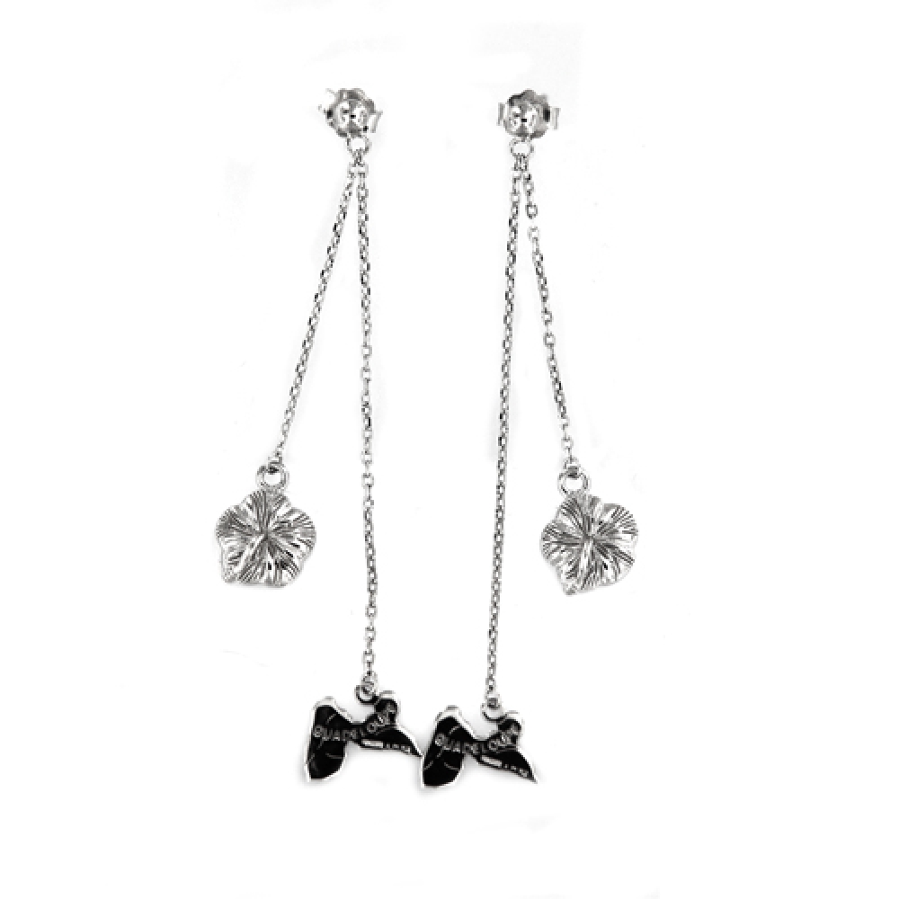 eurosilver - BO Guadeloupe-Hibiscus Argent 1370219-4