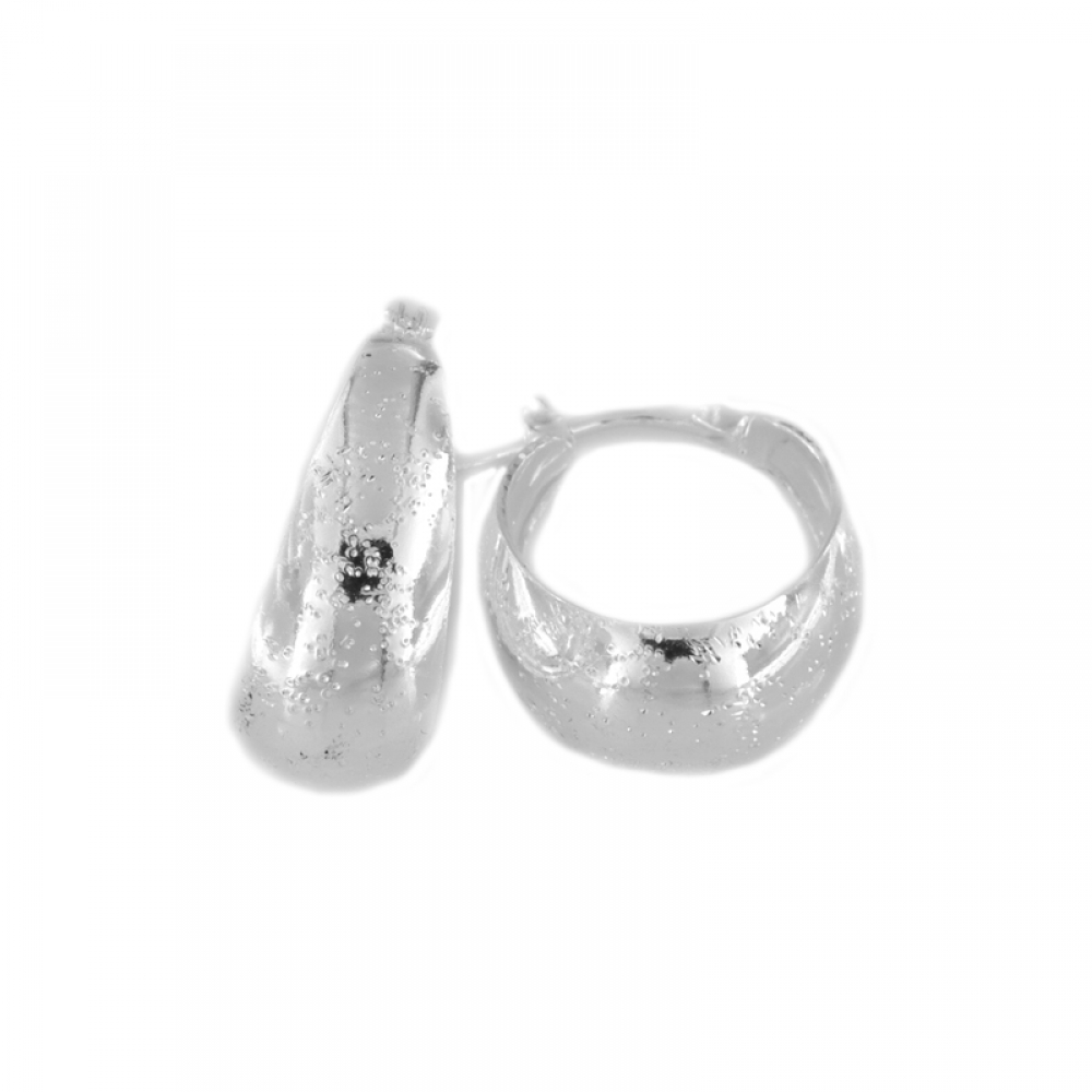 eurosilver - Créole Ovale Diamanté Argent 33373185