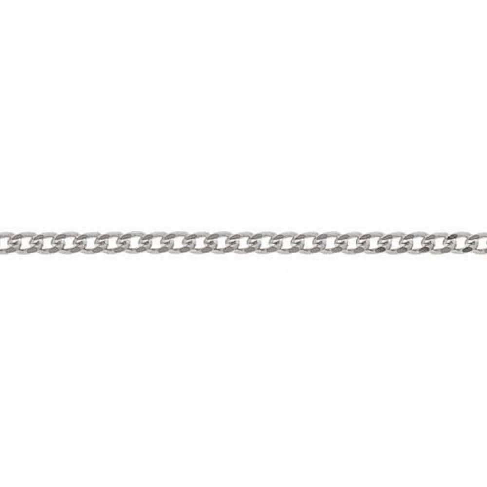 eurosilver - Maille gourmette Rhodiée 55cm