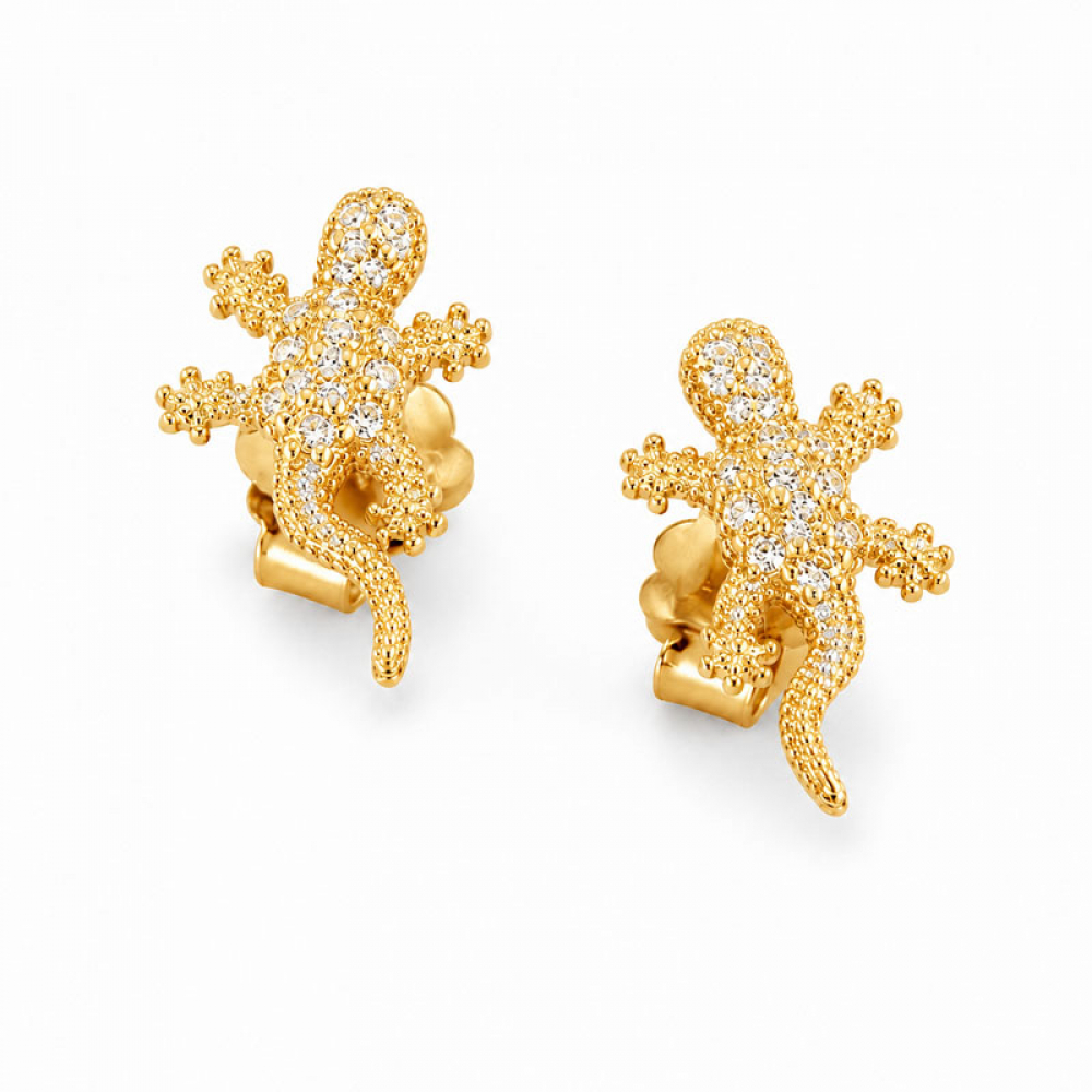 eurosilver - Boucles d'oreilles Margouillat Plaqué Or 3952365