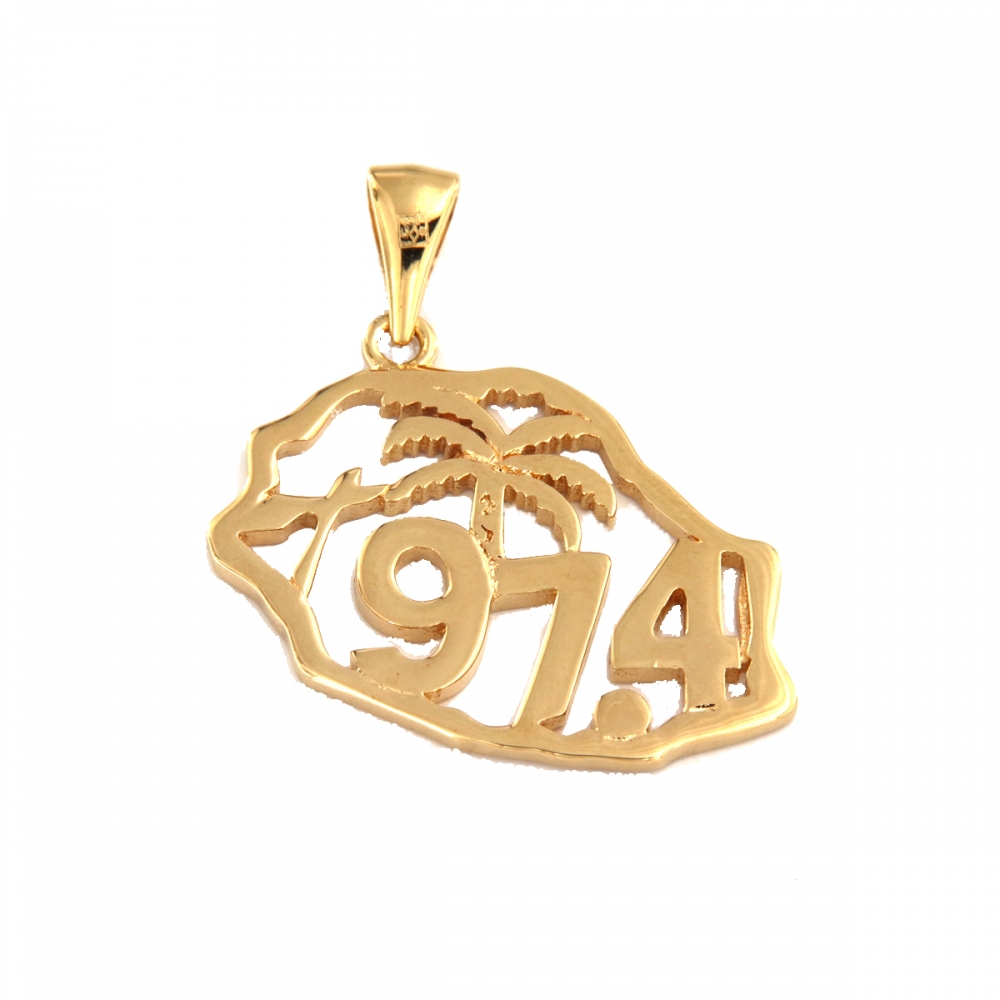 eurosilver - Pendentif la Réunion Pays 199754
