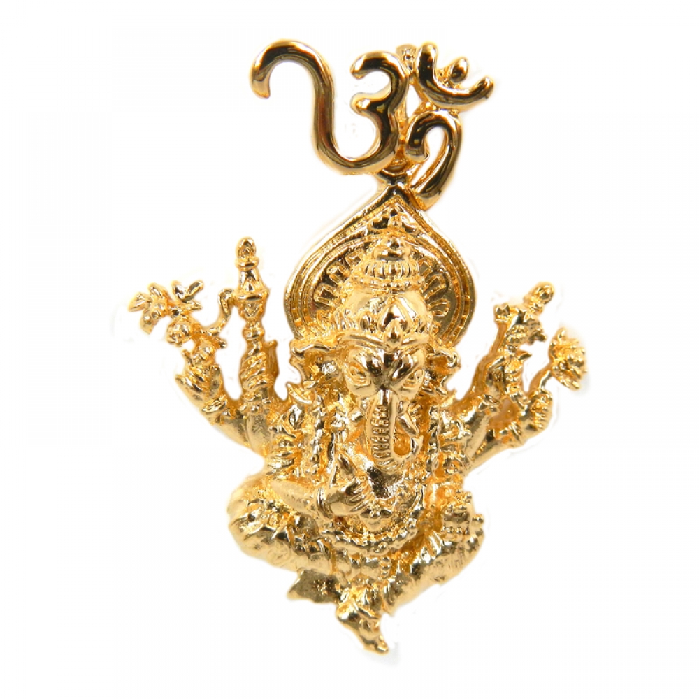 eurosilver - Pendentif Ganesh GM Plaqué Or