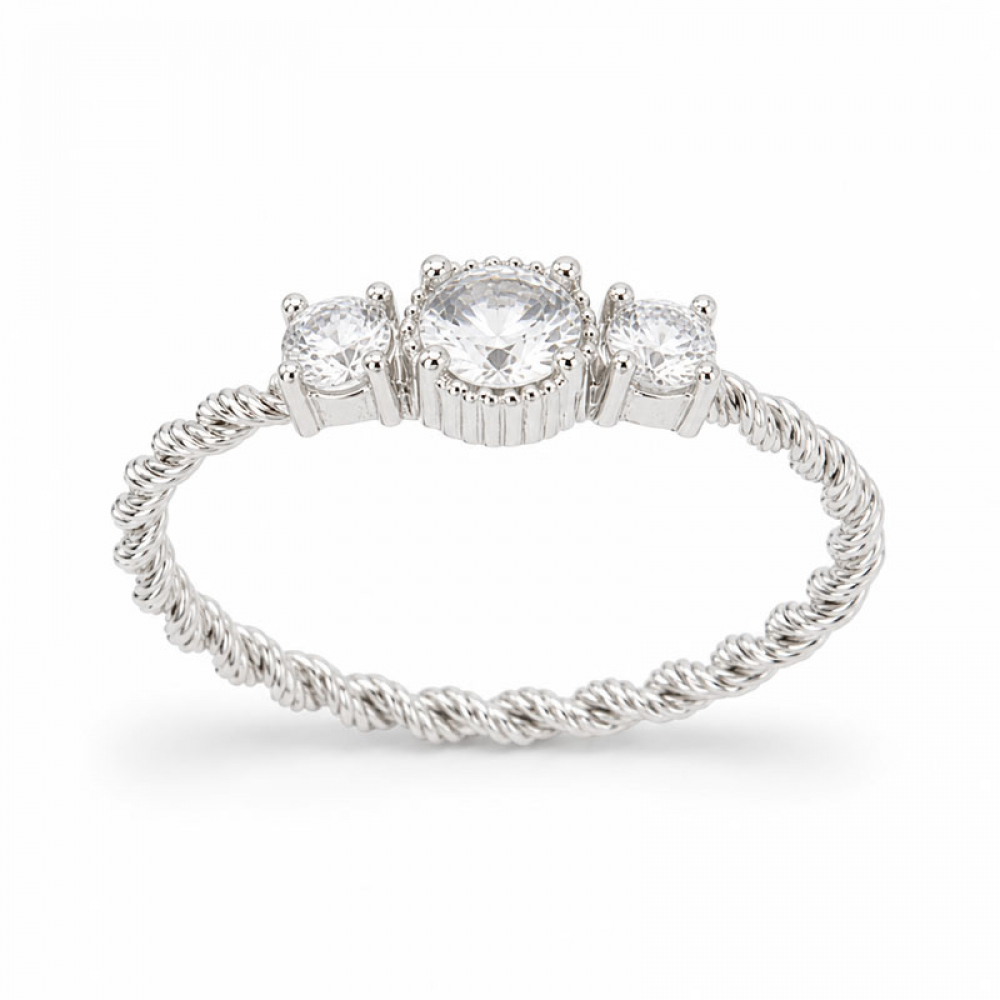 eurosilver - Bague Argent Triple Zircon 97750770