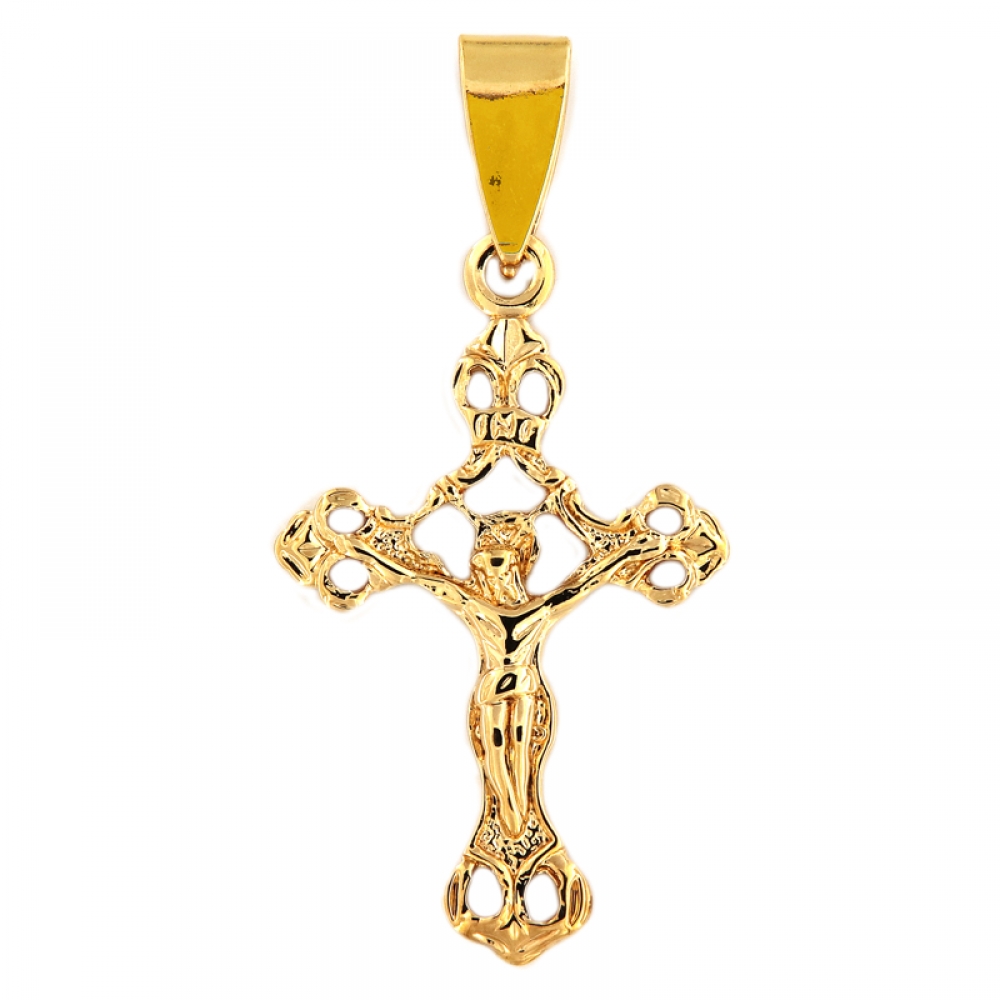 eurosilver - Pendentif Croix Plaqué Or