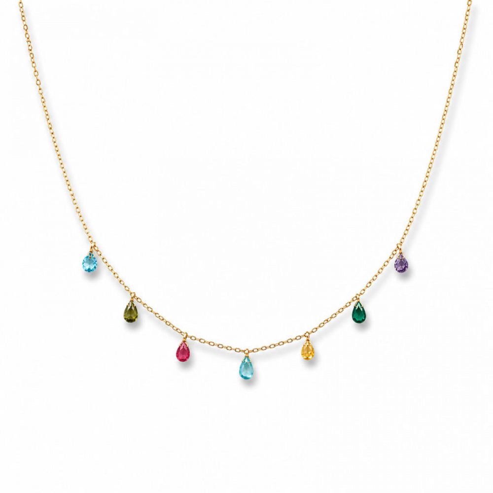 eurosilver - Collier Plaqué Or Multicolore 76954349