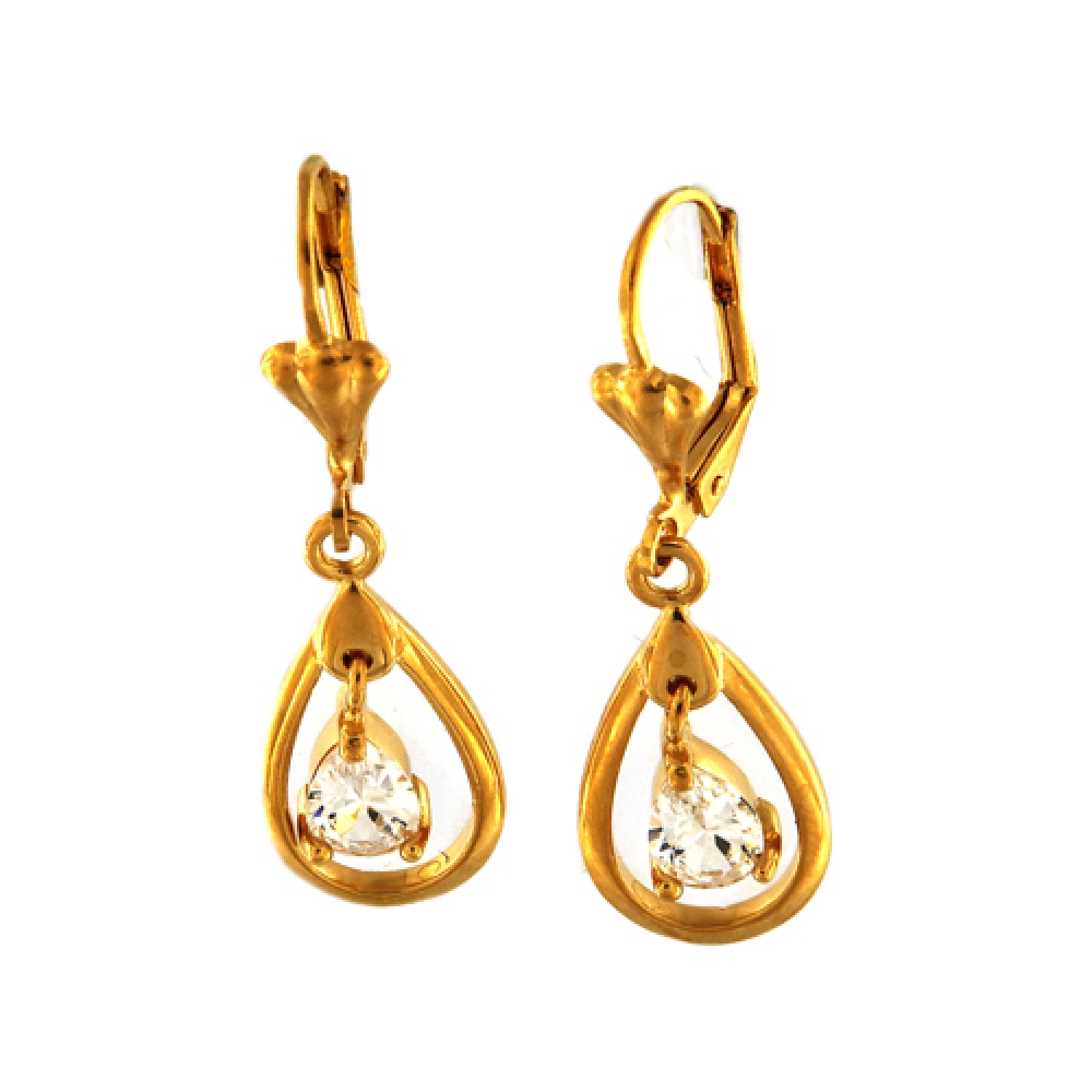 eurosilver - Boucles d'oreilles Goutte OZ Plaqué Or 13950242