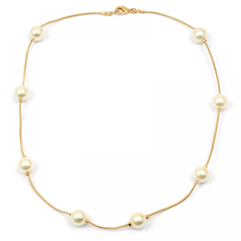 eurosilver - Collier Plaqué Or Perles 1169000