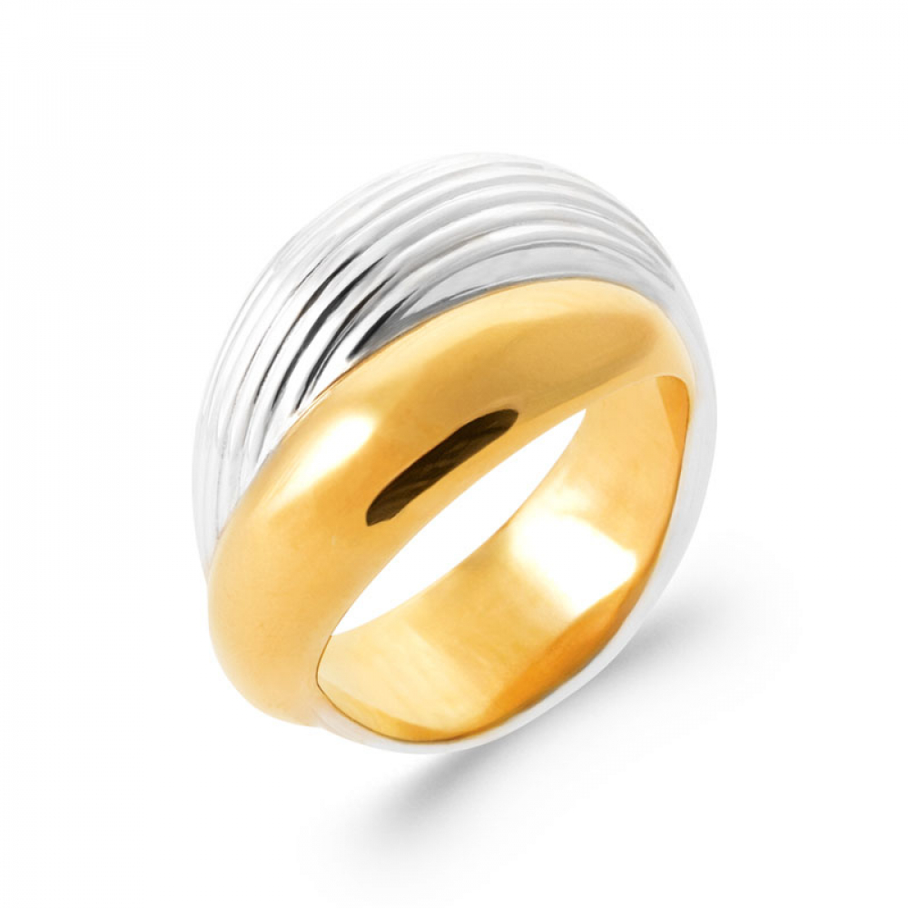 eurosilver - Bague Plaqué Or Bicolor 77901801