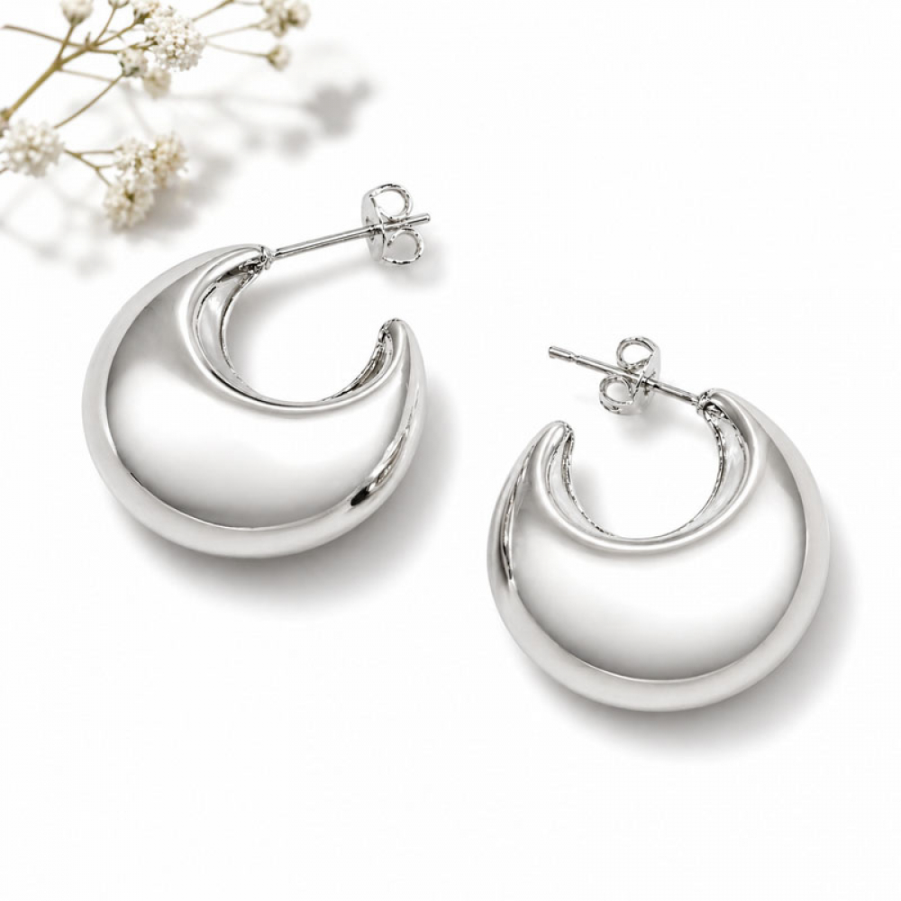 eurosilver - Créole Bombée Plaqué Argent 31853912
