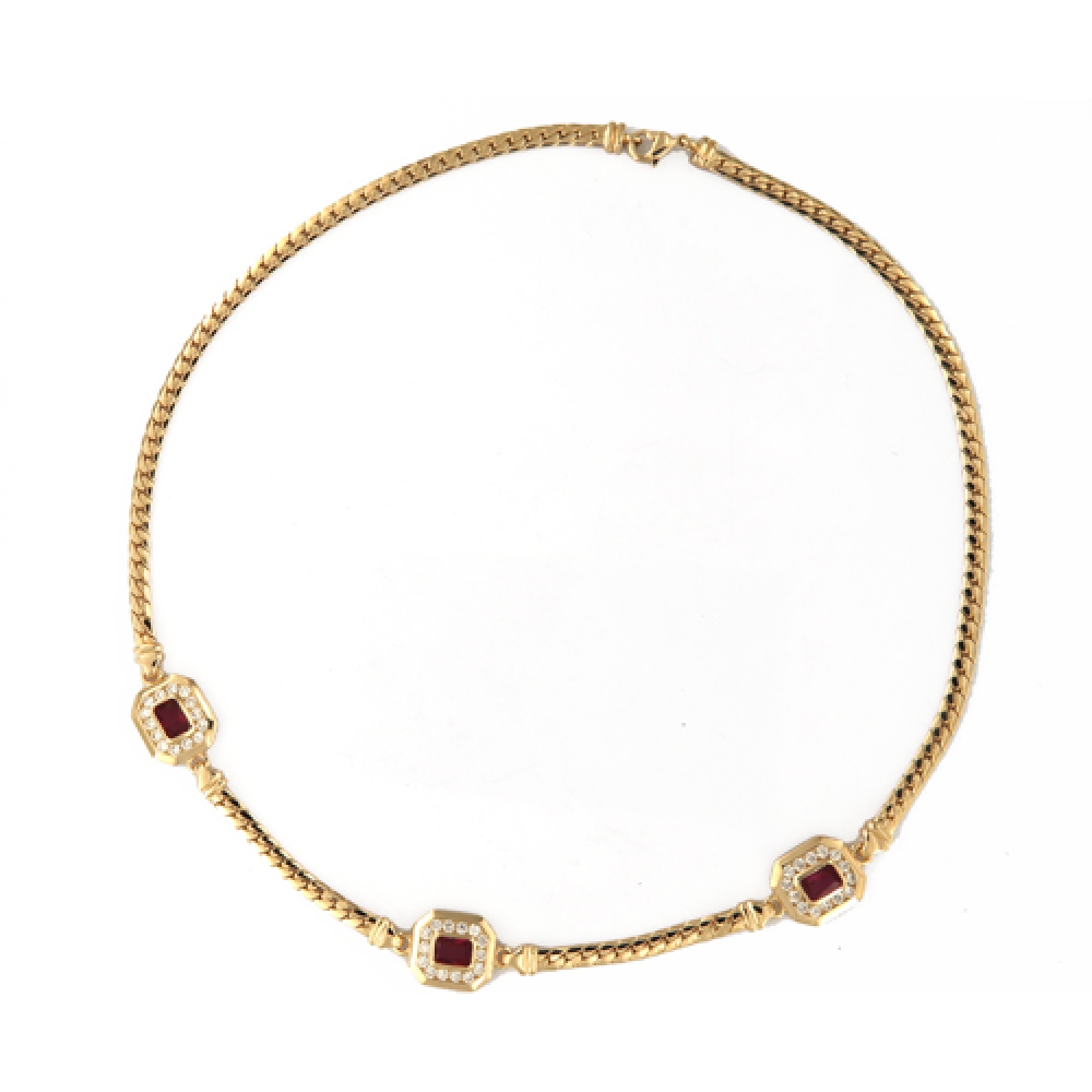 eurosilver - Collier Plaqué Or Octogonal OZ