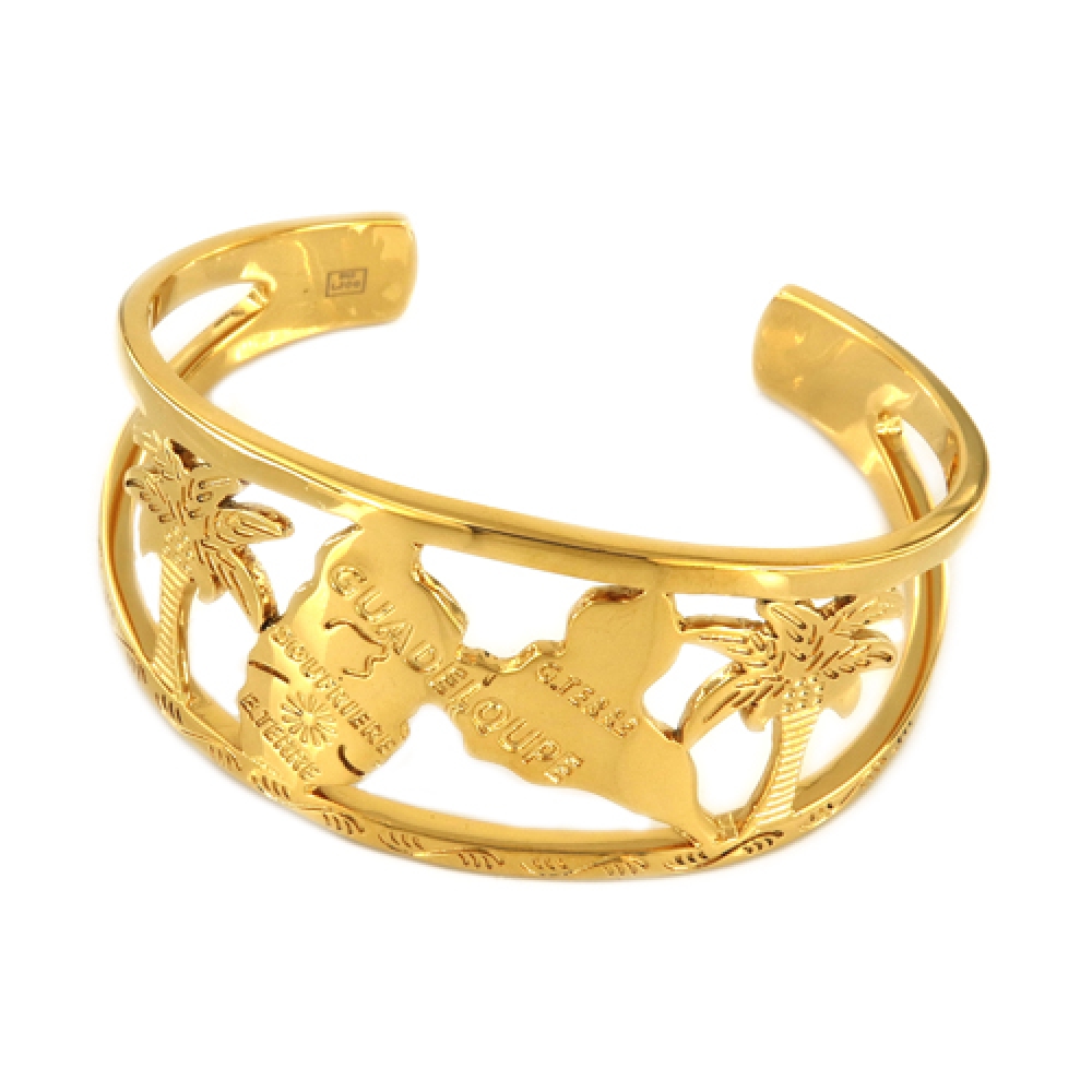 eurosilver - Bracelet  Guadeloupe Jonc Doré Pays 31190590