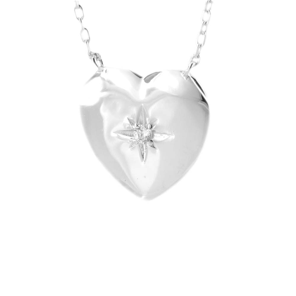 eurosilver - Collier Argent Rhodié Coeur CZ 7675650