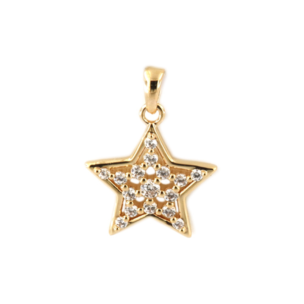 eurosilver - Pendentif Etoile OZ Plaqué Or 6995069