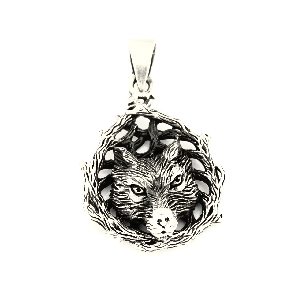 eurosilver - Tête Loup Argent Pendentif 12970060