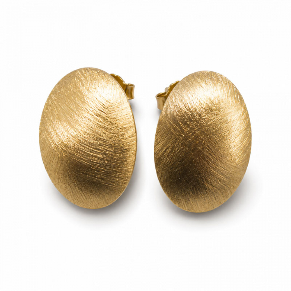 eurosilver - Boucles d'oreilles Ovales Plaqué Or 3339012