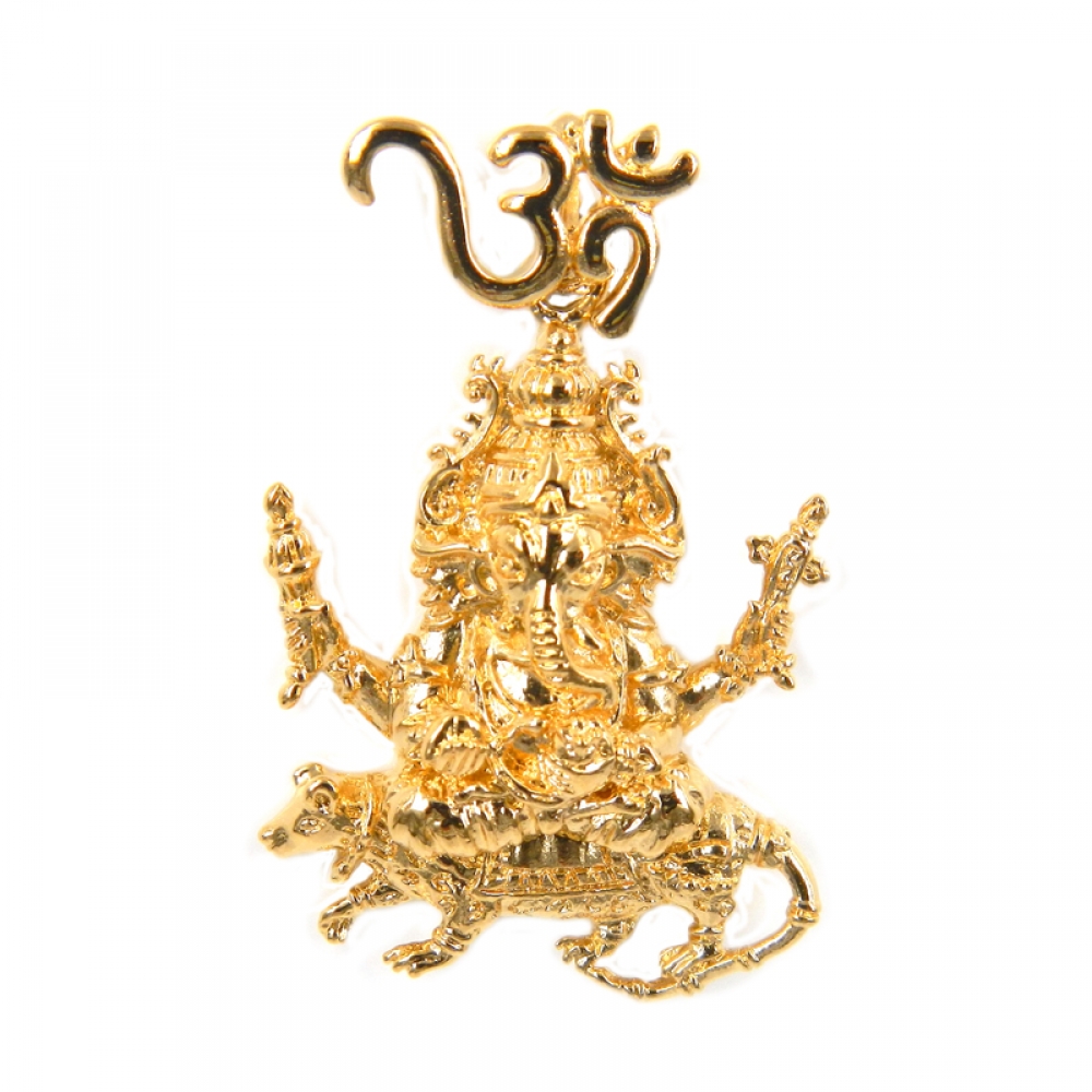 eurosilver - Pendentif Ganesh GM Plaqué Or